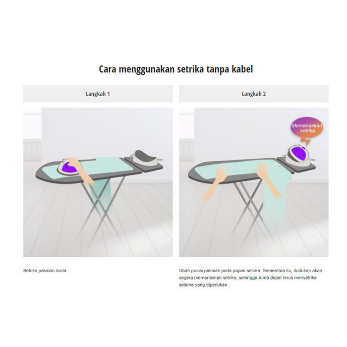 Panasonic Setrika Uap Tanpa Kabel - NI-WL30VSR